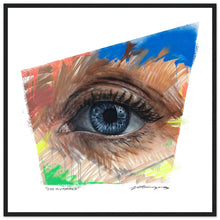 Load image into Gallery viewer, "EYEINCASARES" Augmented Reality Framed Poster