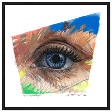 Load image into Gallery viewer, "EYEINCASARES" Augmented Reality Framed Poster